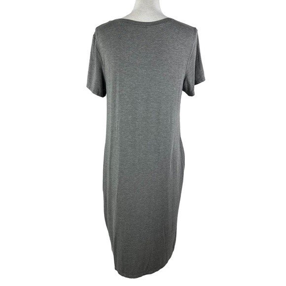 Gray Knotted Heart & Lightning Bolt T-Shirt Dress Cheetah Large Pockets - Picture 2 of 9